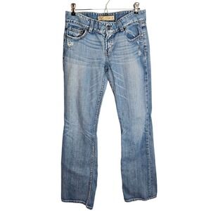 BKE Culture Boot Womens 29" x 31.5" Light Wash Distressed Bootcut Jeans Stretch